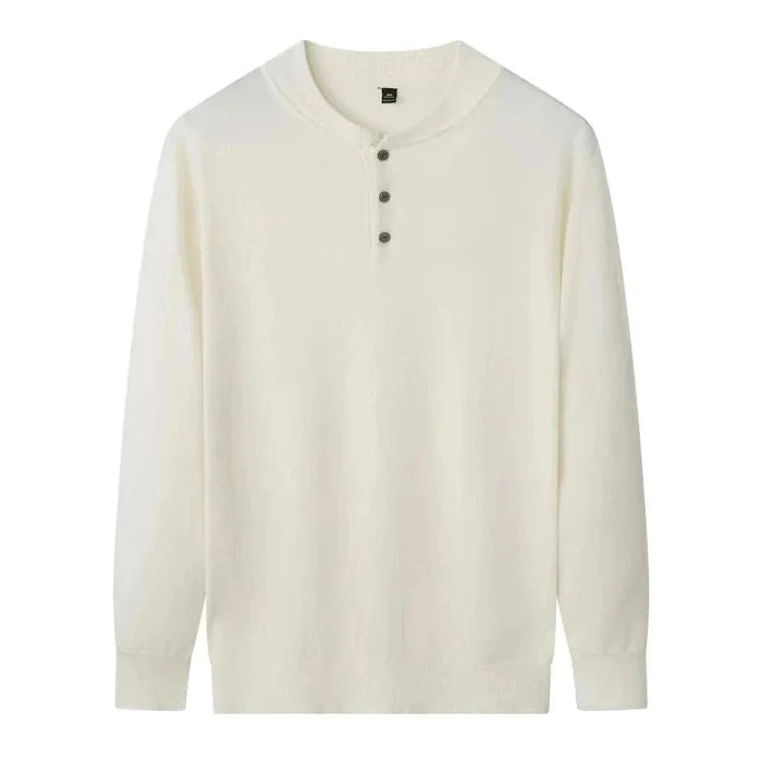 Autumn korean premium sweater with buttons - AntoniosClothing - Coffee