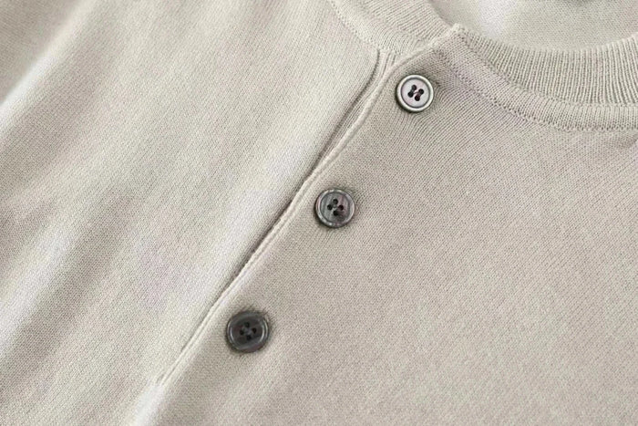 Autumn korean premium sweater with buttons - AntoniosClothing - Coffee