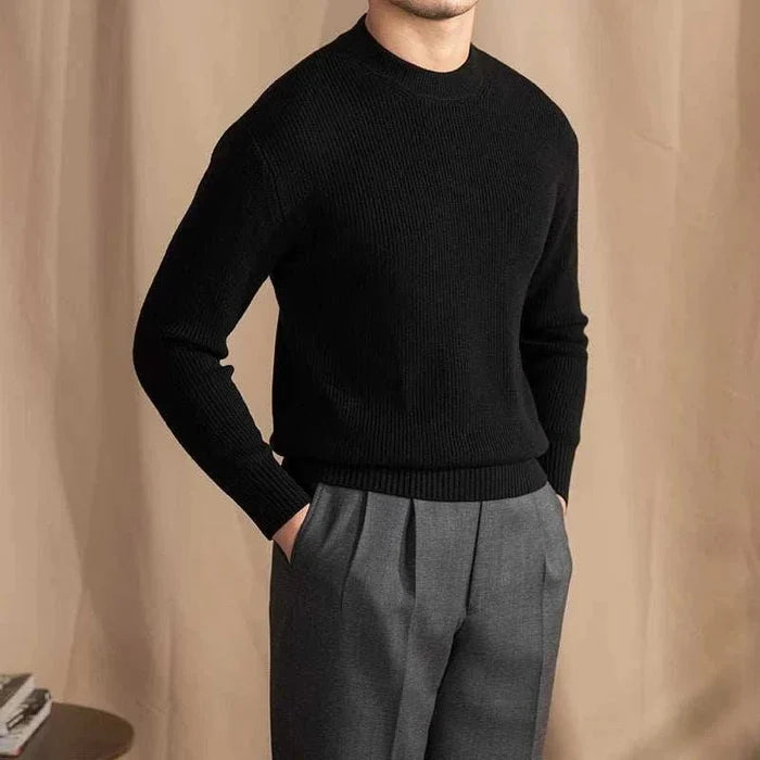 Autumn warm wool sweater - AntoniosClothing - Coffee