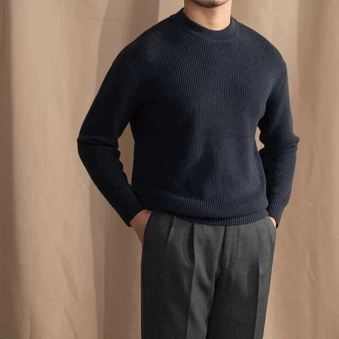 Autumn warm wool sweater - AntoniosClothing - Coffee