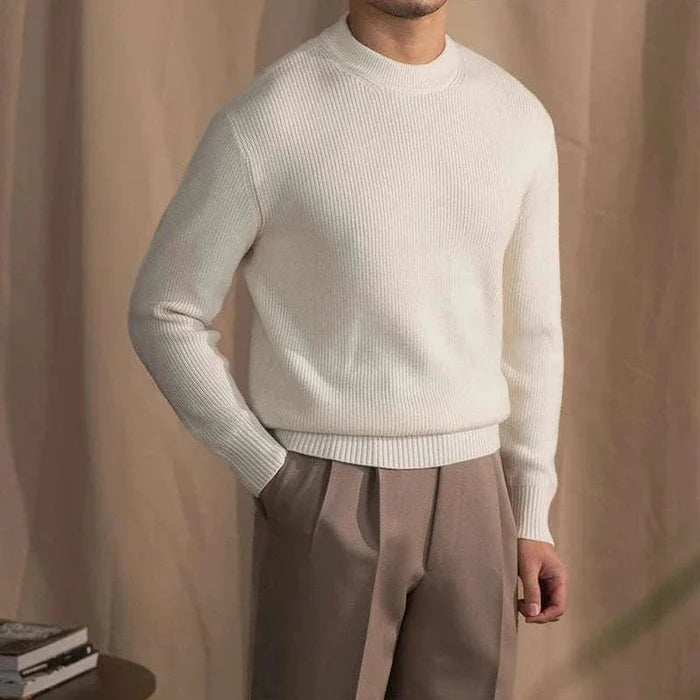 Autumn warm wool sweater - AntoniosClothing - White