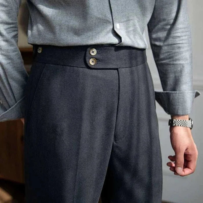 Autumn/Winter retro italian trousers - AntoniosClothing - Black