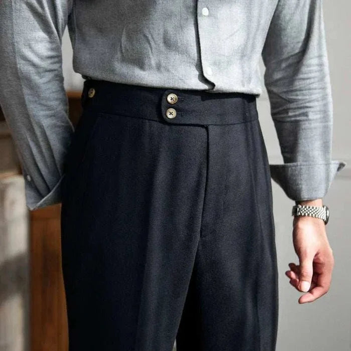 Autumn/Winter retro italian trousers - AntoniosClothing - Black