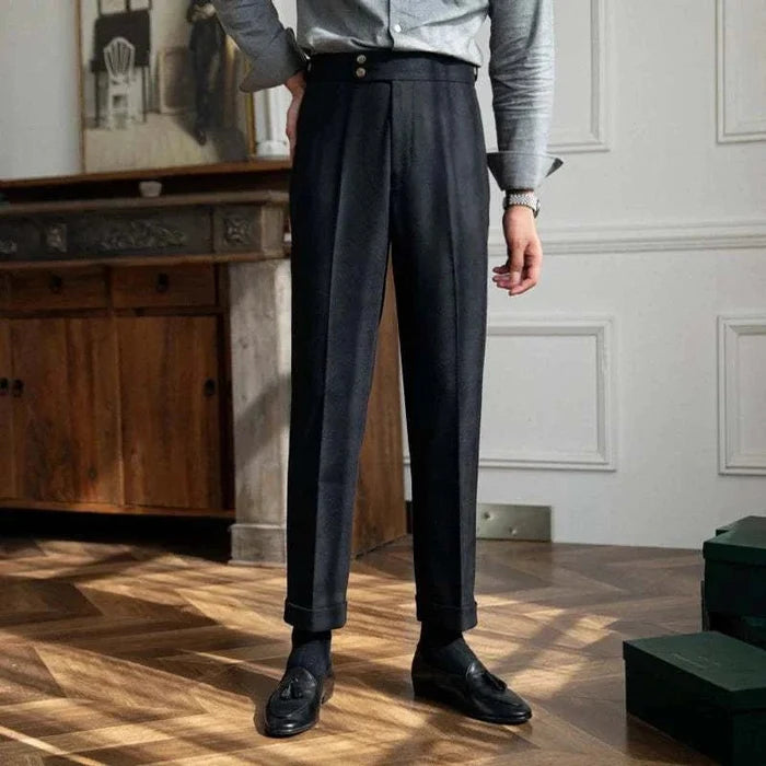 Autumn/Winter retro italian trousers - AntoniosClothing - Black