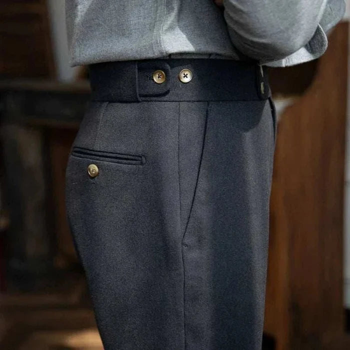 Autumn/Winter retro italian trousers - AntoniosClothing - Black