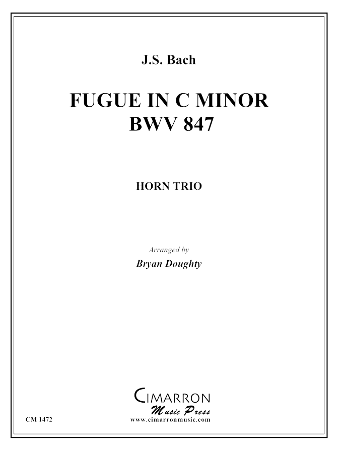 Bach, JS - Fugue in c minor, BWV 847 - Horn Trio