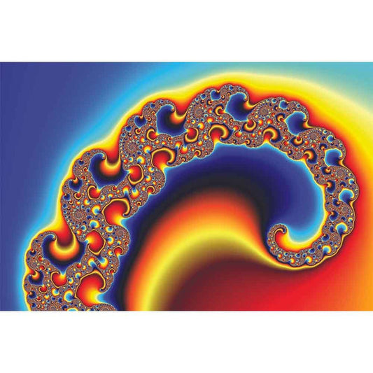 Dencat Fractal Art Wall Decal Printed | Walllhogs