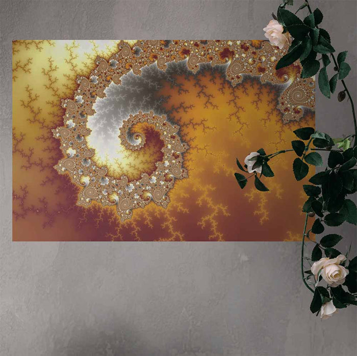 24 inch Escape Fractal Art Decal Installed on Wall