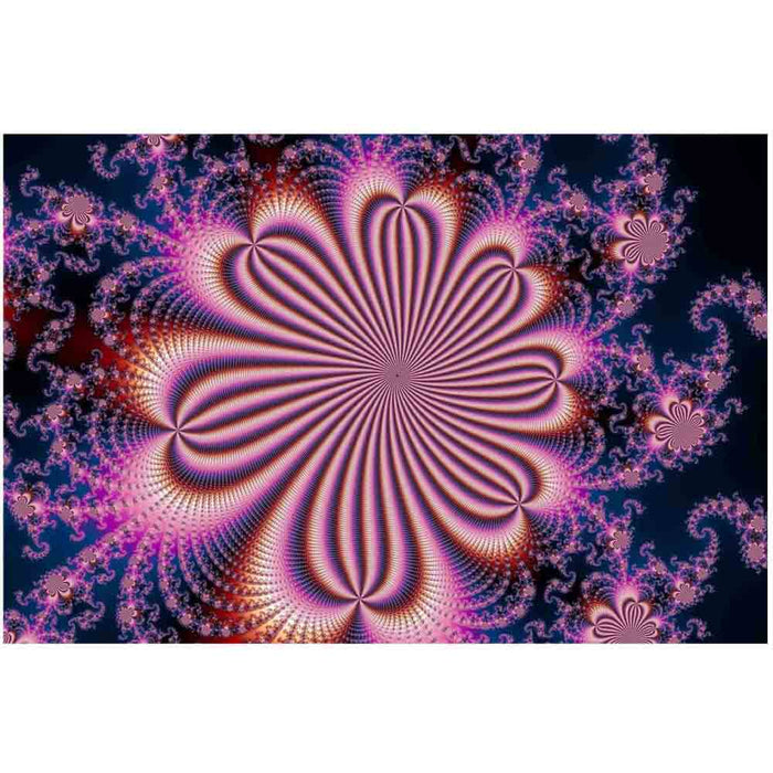 Flower Fractal Art Wall Decal Printed | Wallhogs