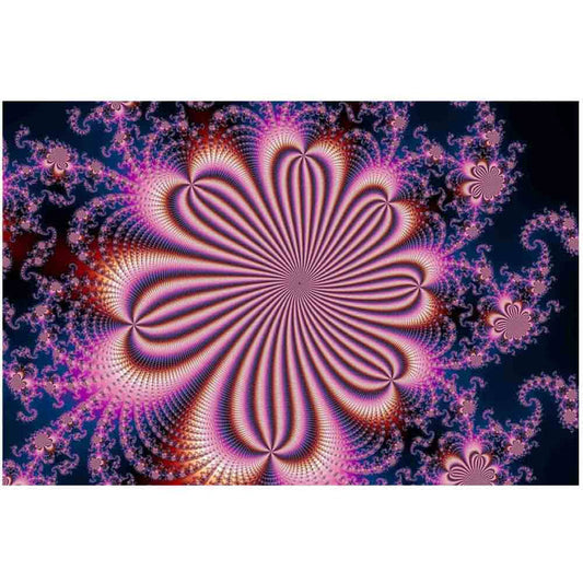 Flower Fractal Art Wall Decal Printed | Wallhogs