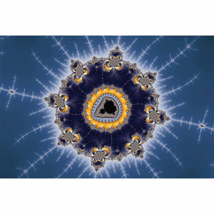 Golden Mandlebrot Fractal Art Wall Decal Printed | Wallhogs