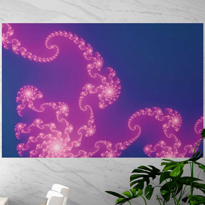 48 inch Jellyfish Wonder Fractal Art Poster Displayed on Wall