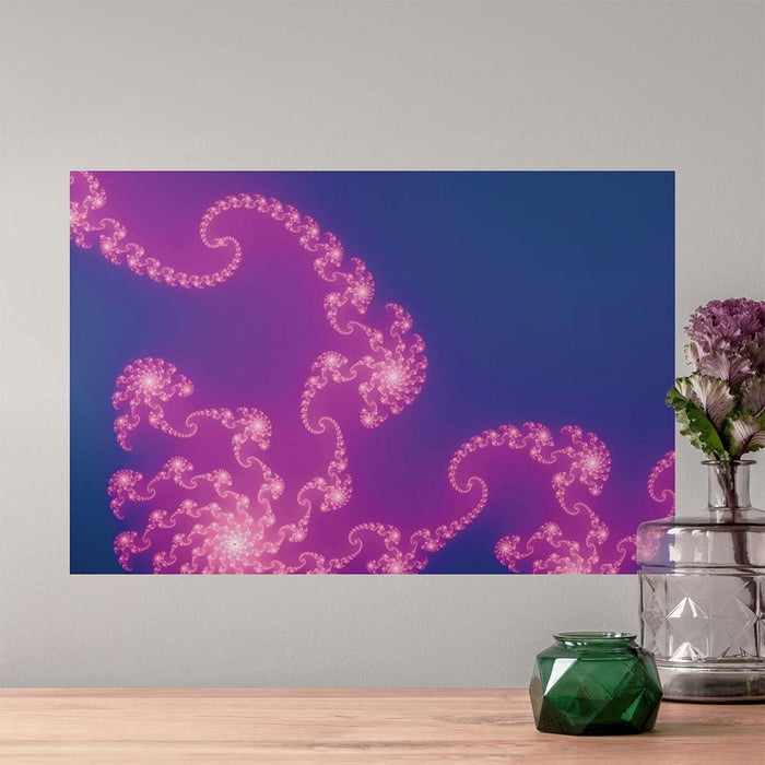 24 inch Jellyfish Wonder Fractal Decal Installed Above Table