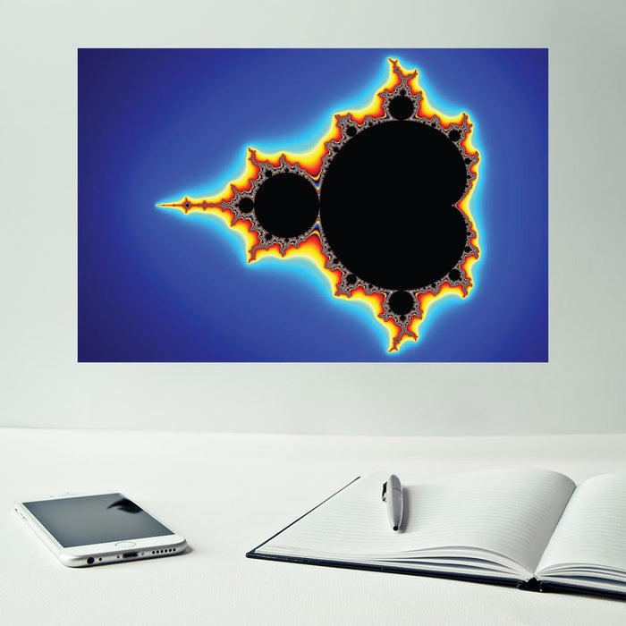 24 inch Mandelbrot III Fractal Poster Displayed Above Desk