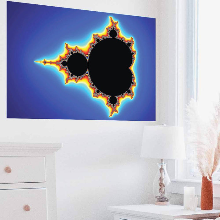 48 inch Mandelbrot III Fractal Poster Displayed in Bedroom