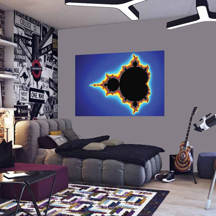60 inch Mandelbrot III Fractal Poster Displayed in Teens Room