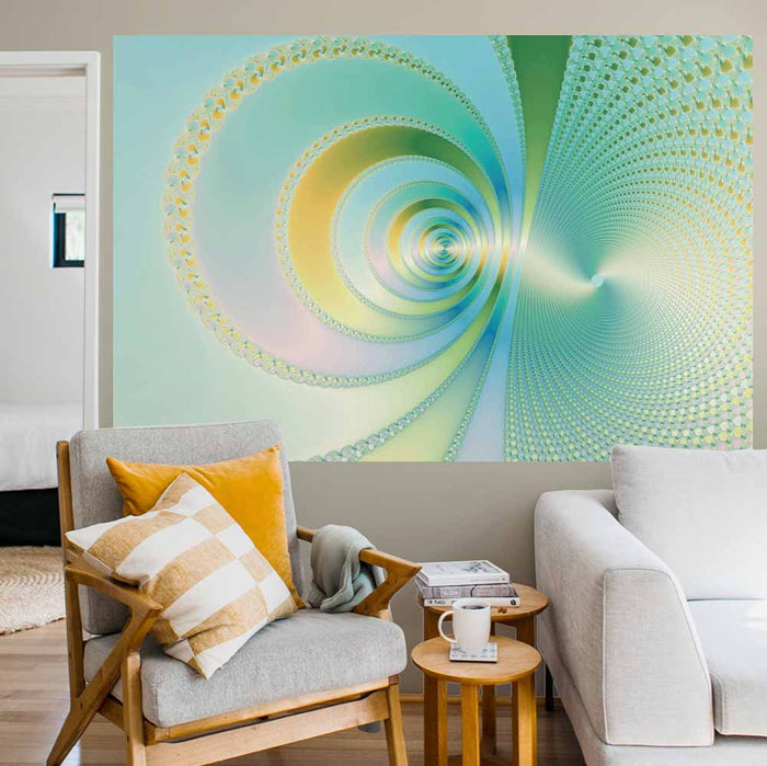 72 inch Monsoon Fractal Poster Displayed in Living Room
