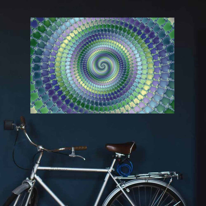 48 inch Pondering Fractal Decal Installed on Wall