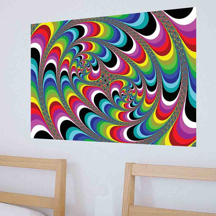 36 inch Psychedelic Art Decal Installed in bedroom