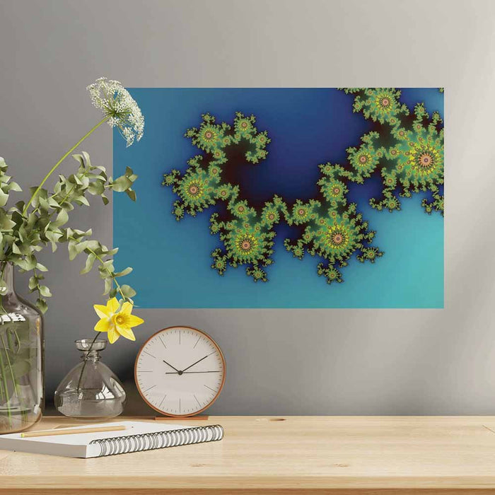 24 inch Sea Creature Art Decal Installed Above Desk