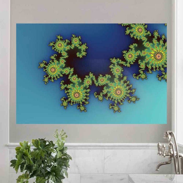 48 inch Sea Creature Art Decal Installed in Bathroom