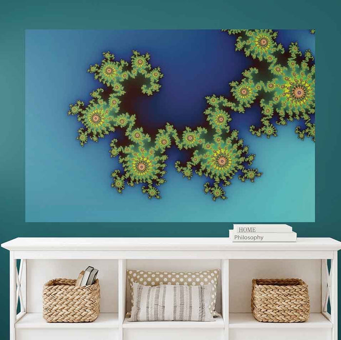 60 inch Sea Creature Art Decal Installed Above Cabinet