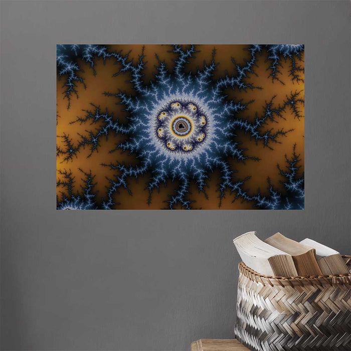 24 inch Shock Fractal Art Decal Installed on Wall