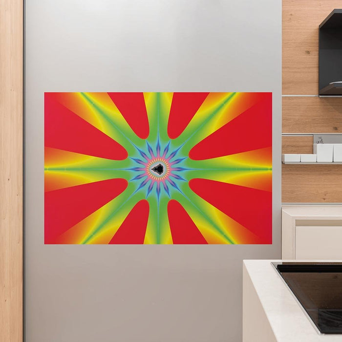 72 inch Star Fractal Wall Decal Installed on Kitchen Wall