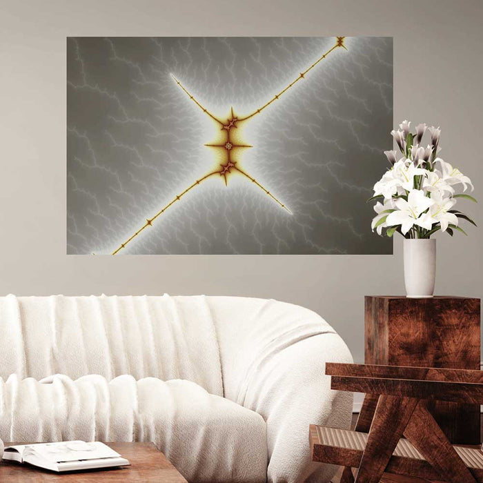60 inch Star X Fractal Decal Installed in Living Room