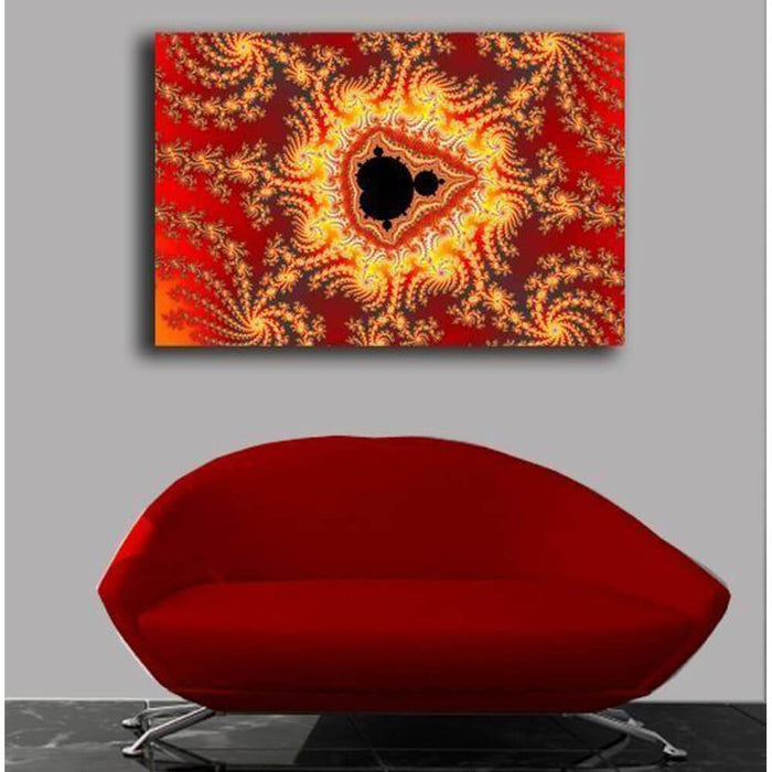 Throne of Satan Fractal Art Canvas Print Installed | Wallhogs