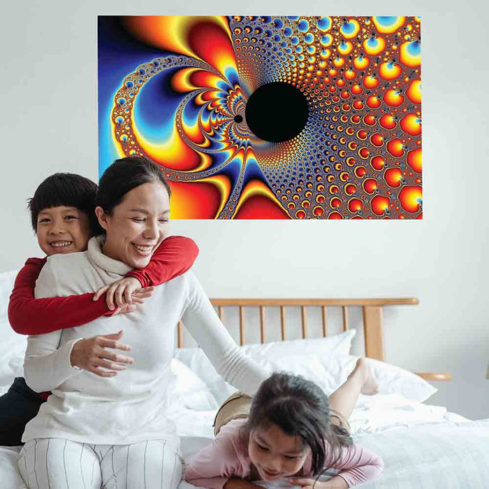 48 inch Ying Yang Big Bang Art Poster Displayed in Kids Room