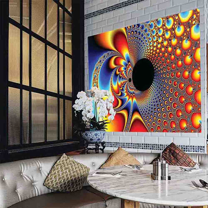 60 inch Ying Yang Big Bang Art Decal Installed in Restaurant