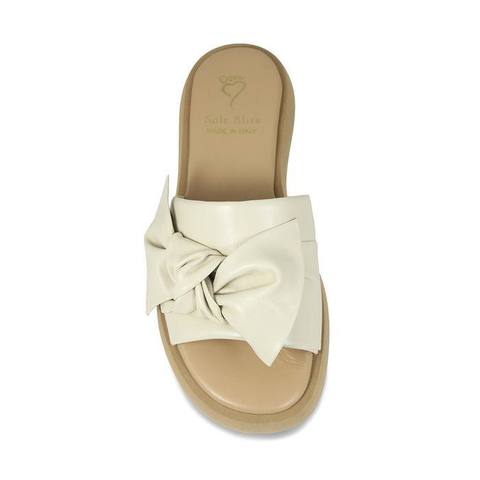Bailey: Cream Leather Shoes Sole Bliss