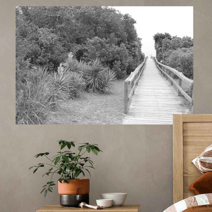 16x24 inch Bridge Poster Displayed Over Nightstand