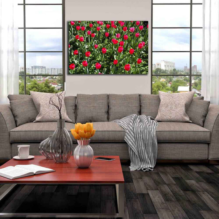 Flowers Canvas Print Installed | Wallhogs