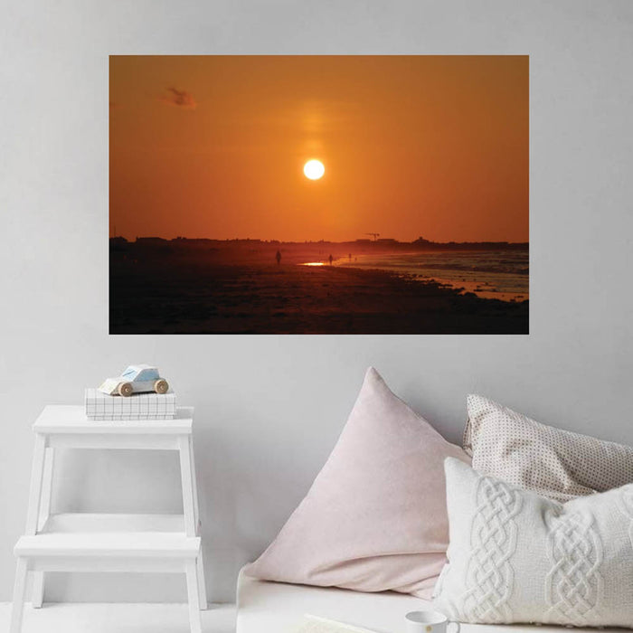 16x24 inch Sunset Decal Installed Above Bed
