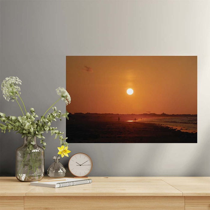24x36 inch Sunset Decal Installed Above Desk