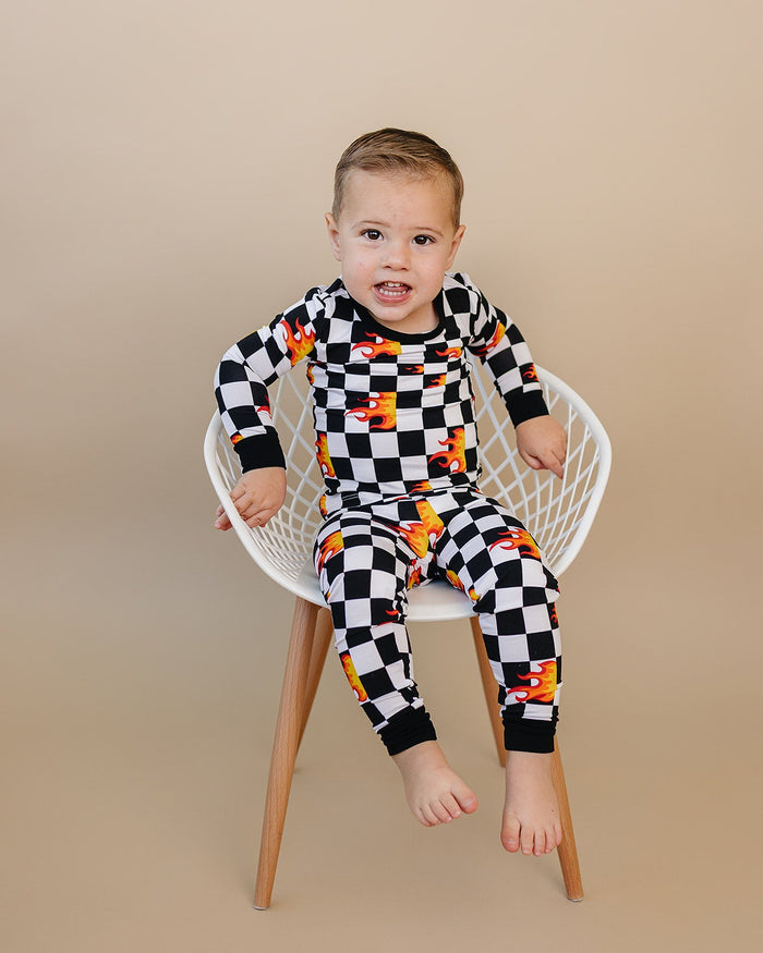 Bamboo Two Piece Set | Checker Blaze