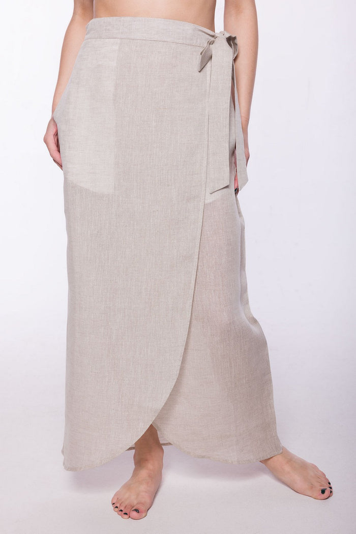 Barbados | Women's Stainproof Linen Lyocell Skirt