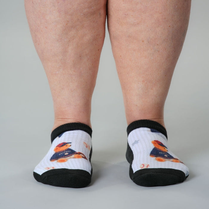 Baseball Bears Ankle Socks