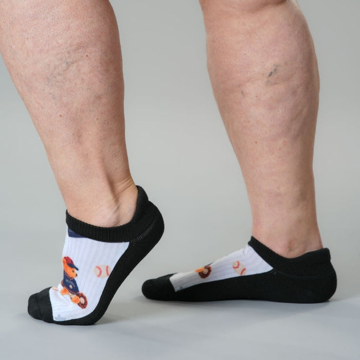Baseball Bears Ankle Socks