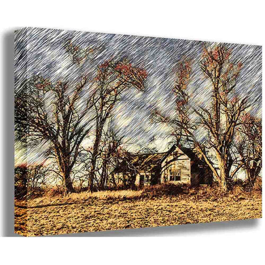 Abandoned House Canvas Printed | Wallhogs