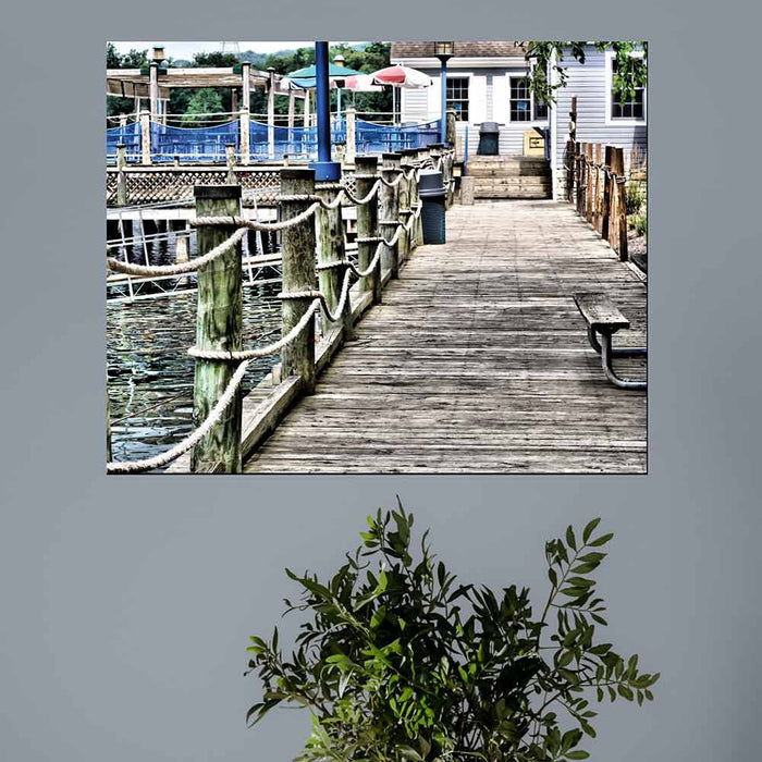 19x24 inch Boat House Poster Displayed on Wall