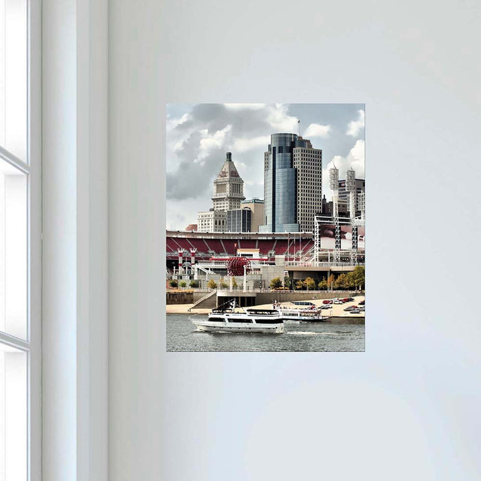 19x24 Busy Cincy II Decal Installed Near Window