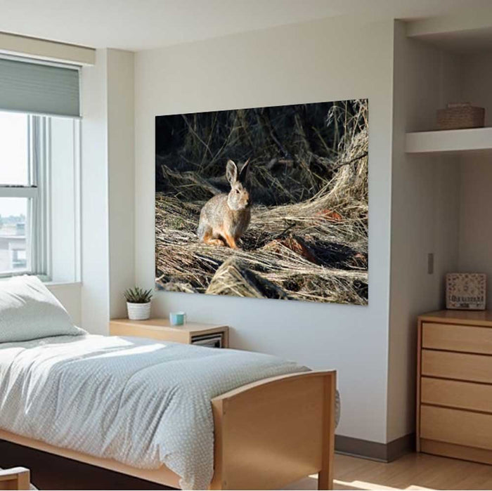 38.5x48 inch Cottontail Poster Displayed in Bedroom