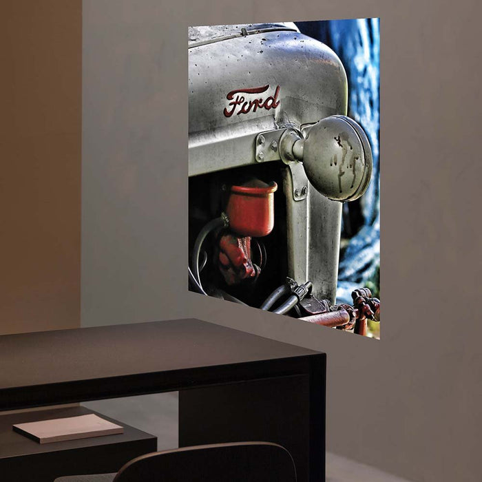 29x36 Ford Tractor Decal Installed by Desk