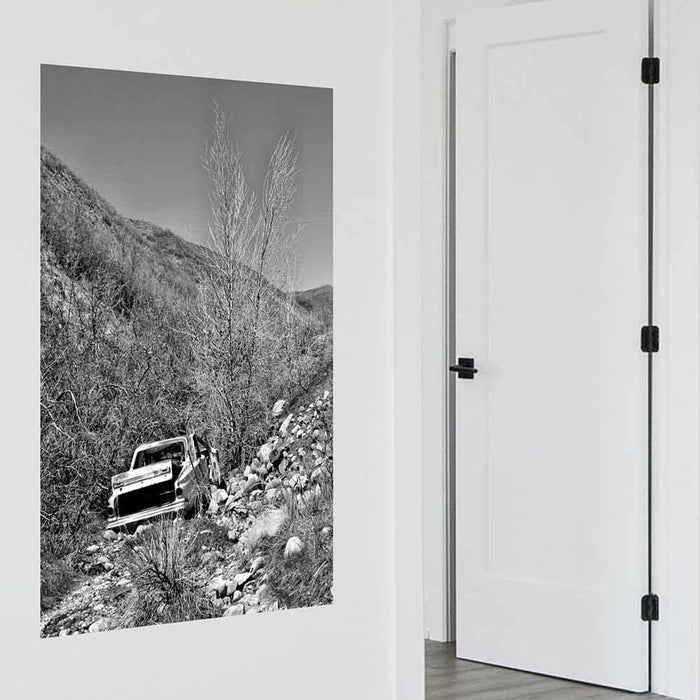 38.5x48 inch Old Car Decal Installed on Wall