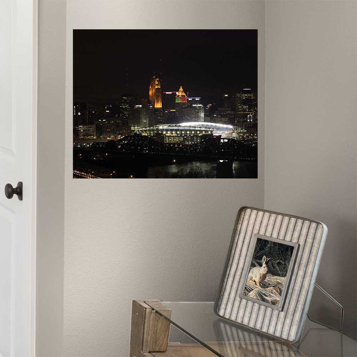 19x24 inch Paul Brown Stadium Decal Installed on Wall