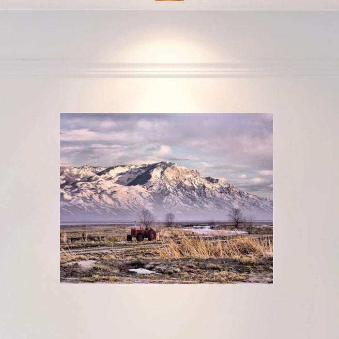 19x24 inch Rocky Mountain Tractor Poster Displayed on Wall