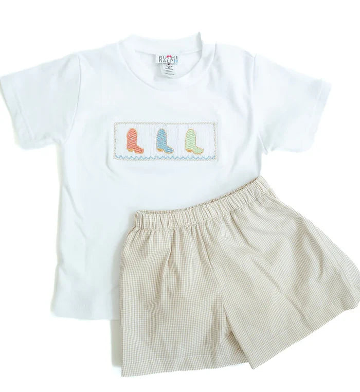 Beau T-Shirt and Short Set - Cowboy Boots
